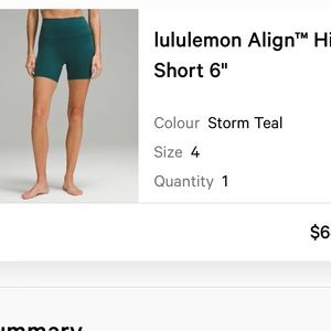 Lululemon align biker shorts 6”